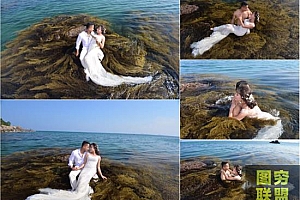 5张情侣海中婚纱摄影原片NIKON D4