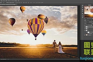 40P超清浪漫热气球PNG透明照片叠加层Romantic Hot Air Balloon