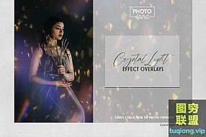 41张4K水晶光效果叠加素材Crystal Light Effect Overlays
