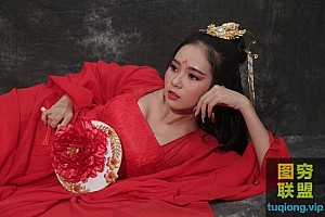 9张古风魅惑美女私房写真RAW原片 人像影楼室内摄影