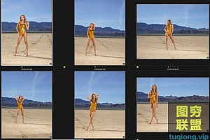 12张性感美女mia胶衣比基尼Vegas沙漠写真RAW原片IIQ格式