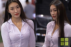 高清高颜值车展白衬衫美女177P