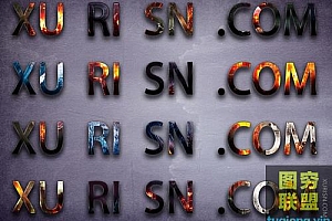 16个战争火焰特效PS图层样式asl