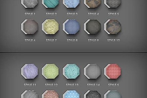 40组3D精品文本文字PS图层样式集