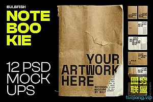 高清笔记本记事本样机模型PSD素材Notebookie - Mockups Pack