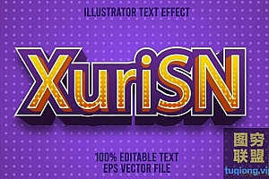 9P可编辑字体效果矢量设计文字集Editable font effect text collection