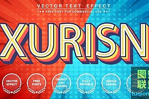 20款可编辑3D效果字体文字设计EPS矢量模板集