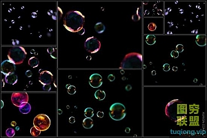 10张5K超清汽泡透明PNG图片合成素材