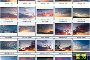 25组5K超高清温暖夕阳天空图片素材合集