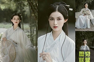 9张公园竹林美女古风汉服摄影写真RAW原片 尼康D810