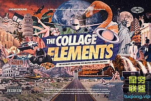 1250+ 拼贴元素创作者工具包Collage Elements Creator Kit